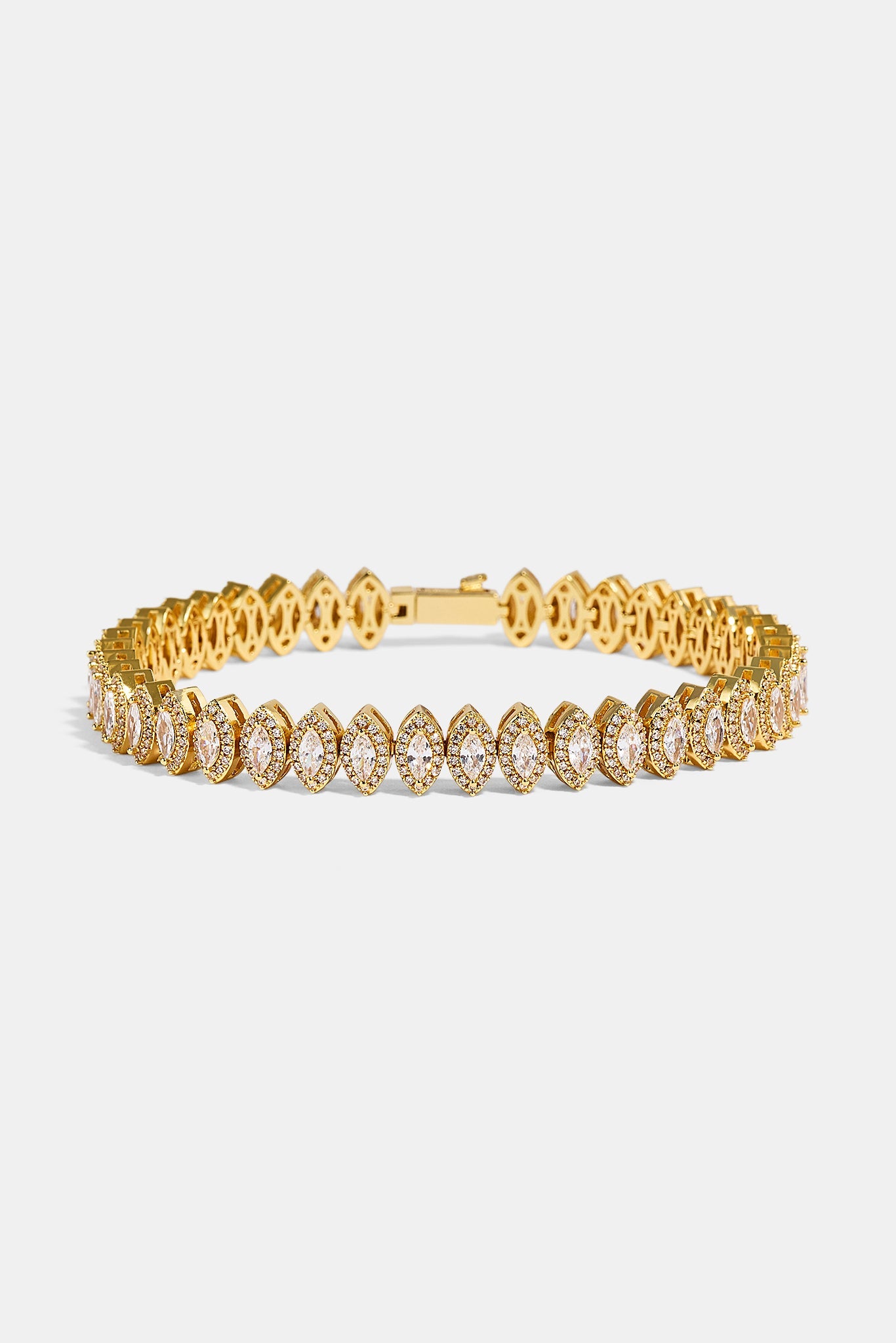 Marquise Tennis Bracelet - 8mm - Gold